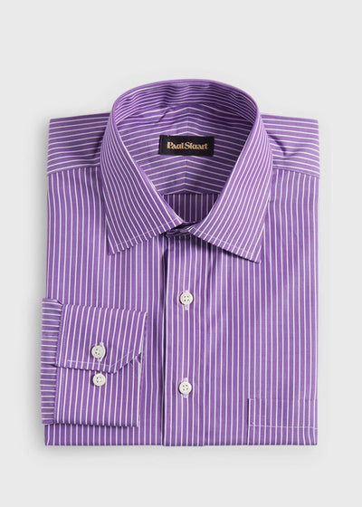 Purple Stripe Dress Shirt - Purple