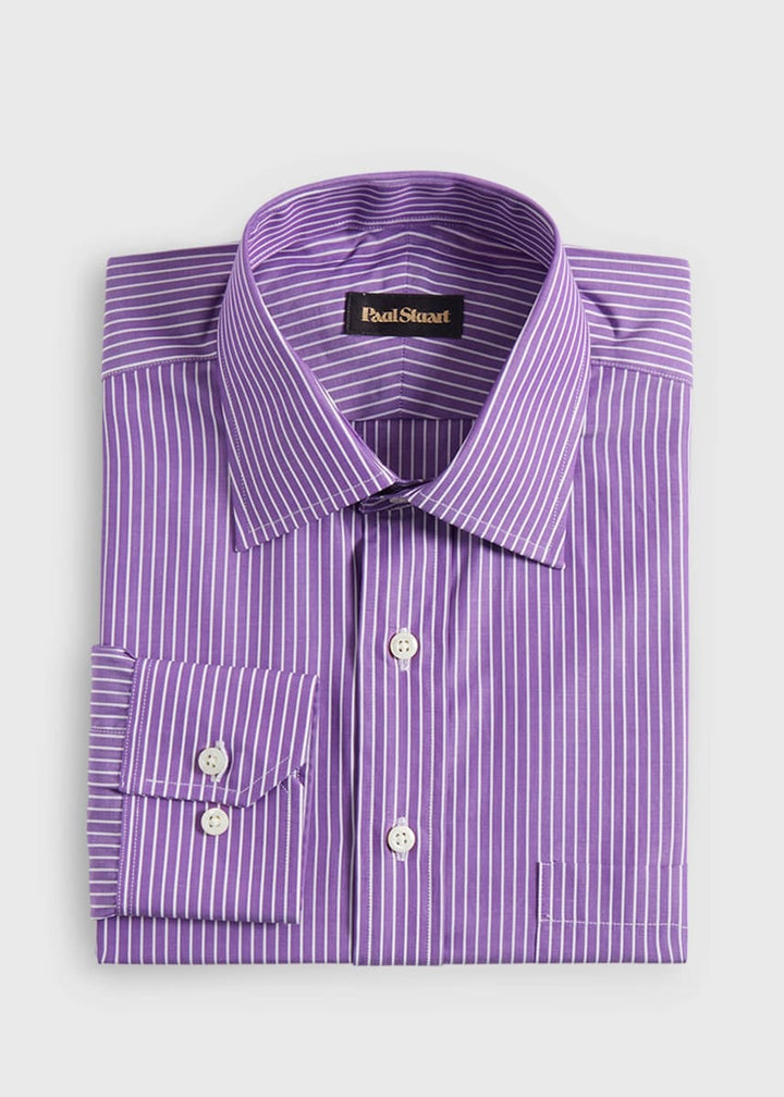 Purple Stripe Dress Shirt - Purple