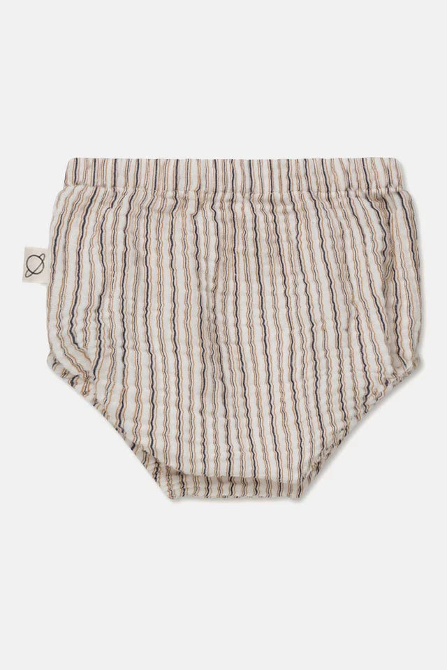 Gauze stripe baby bloomers - Ivory