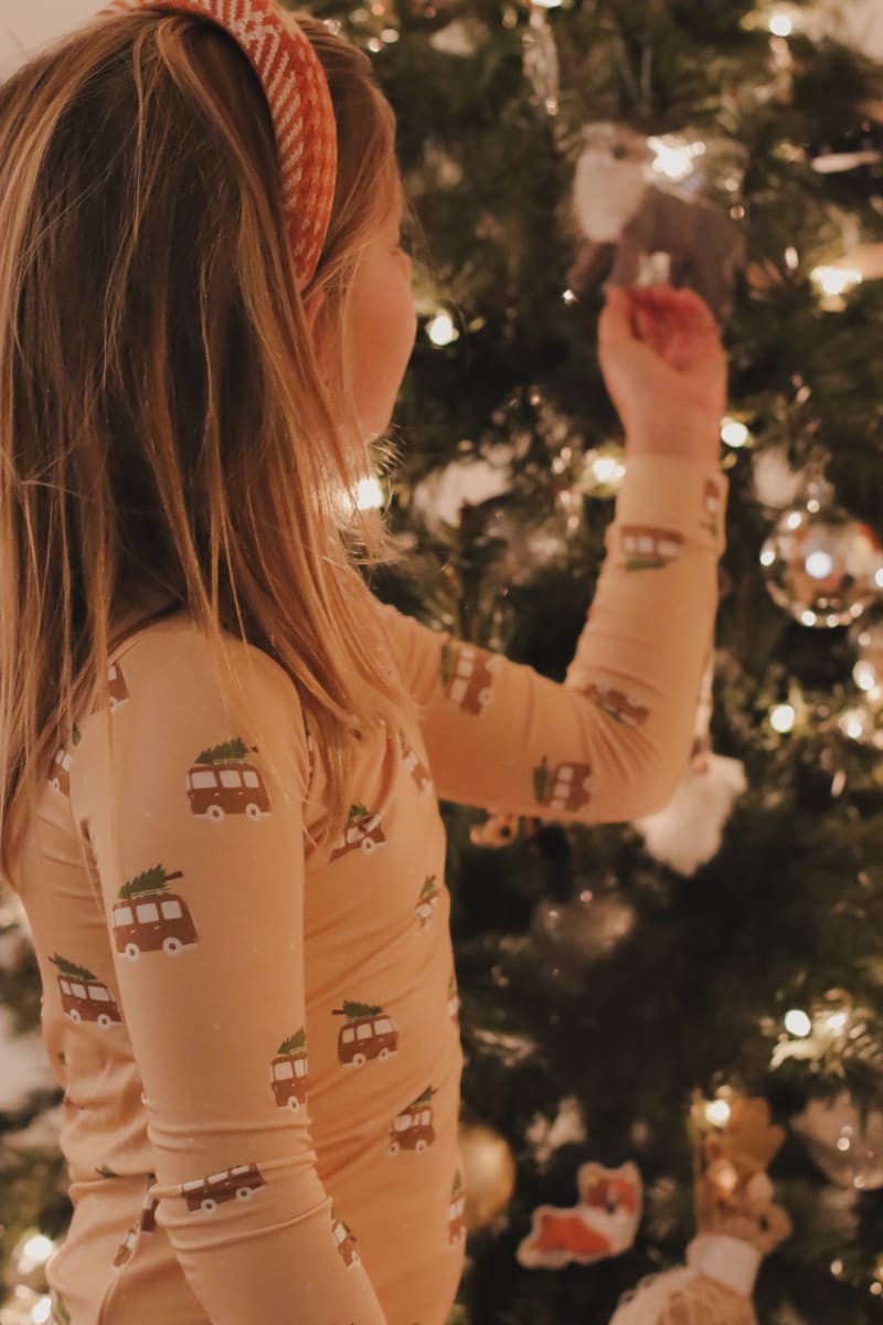 Two Piece Bamboo Pajamas - Christmas Van