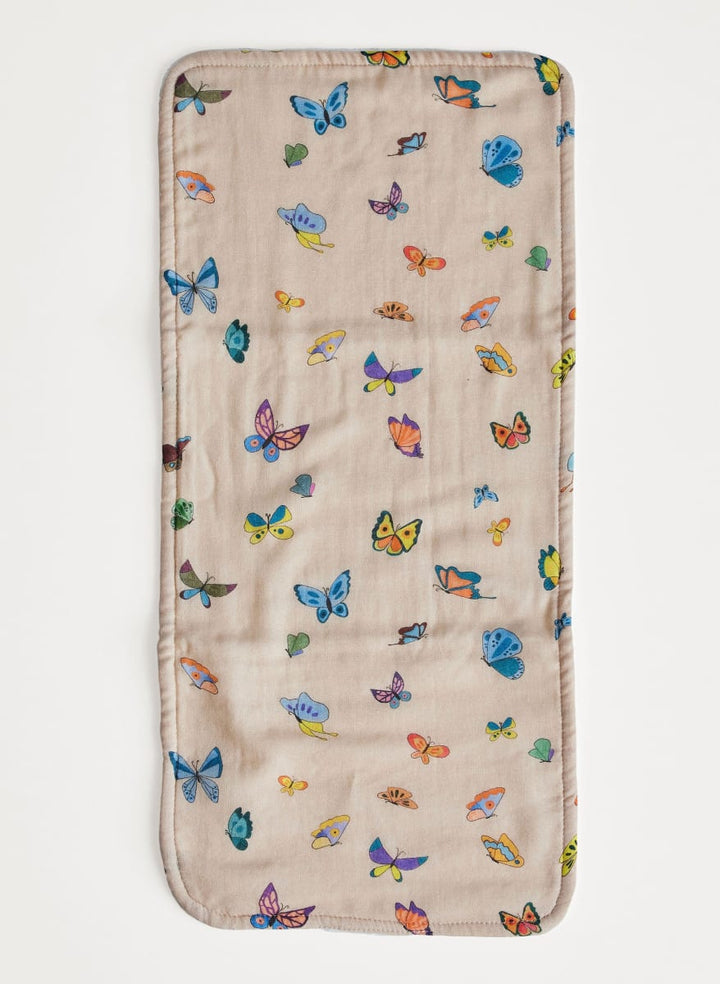 Burp Cloth - Blush Peach Madame Butterfly