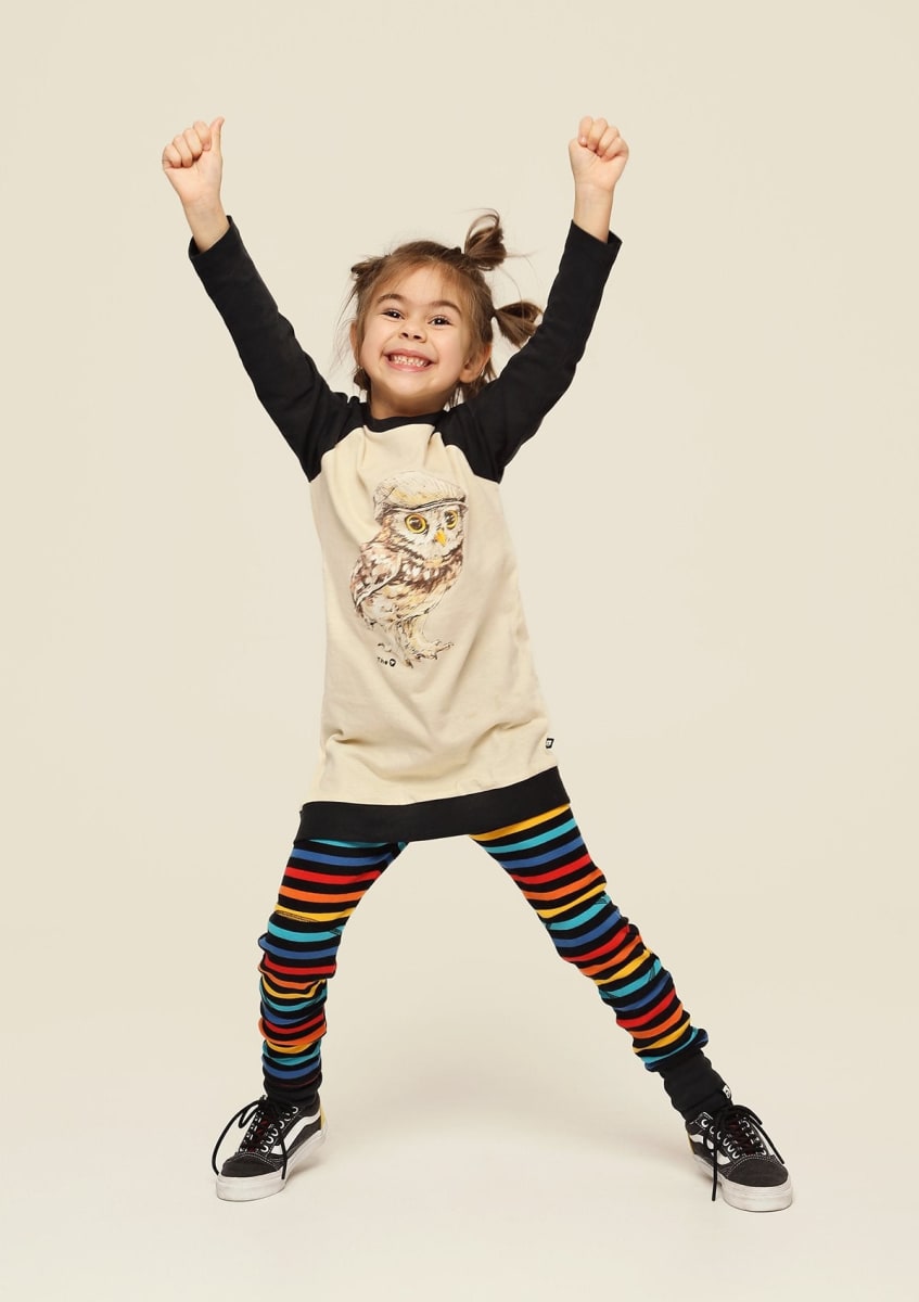 Organic Long Sleeve Asymmetric Tunic - Hatted Hootie