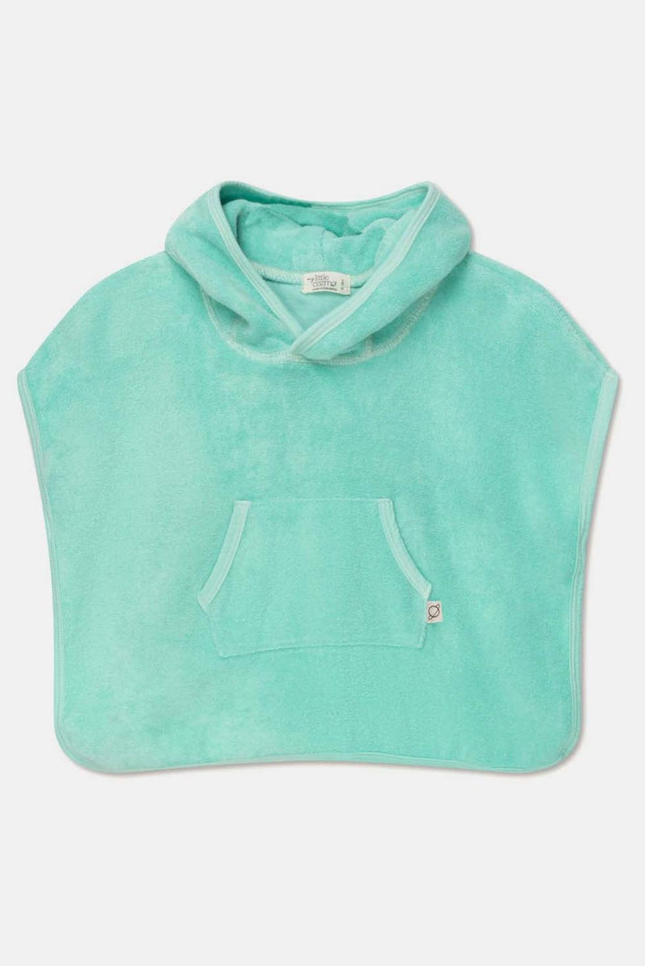 Hooded baby poncho towel - Green swim