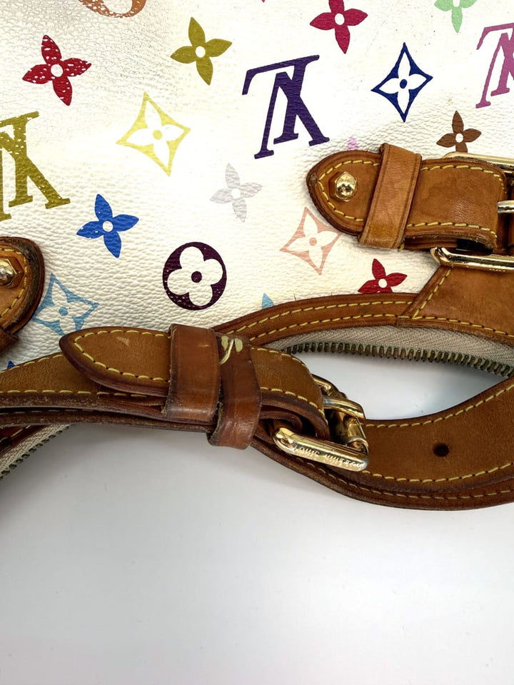 Pre-Owned Louis Vuitton Greta Crossbody Multicolor White