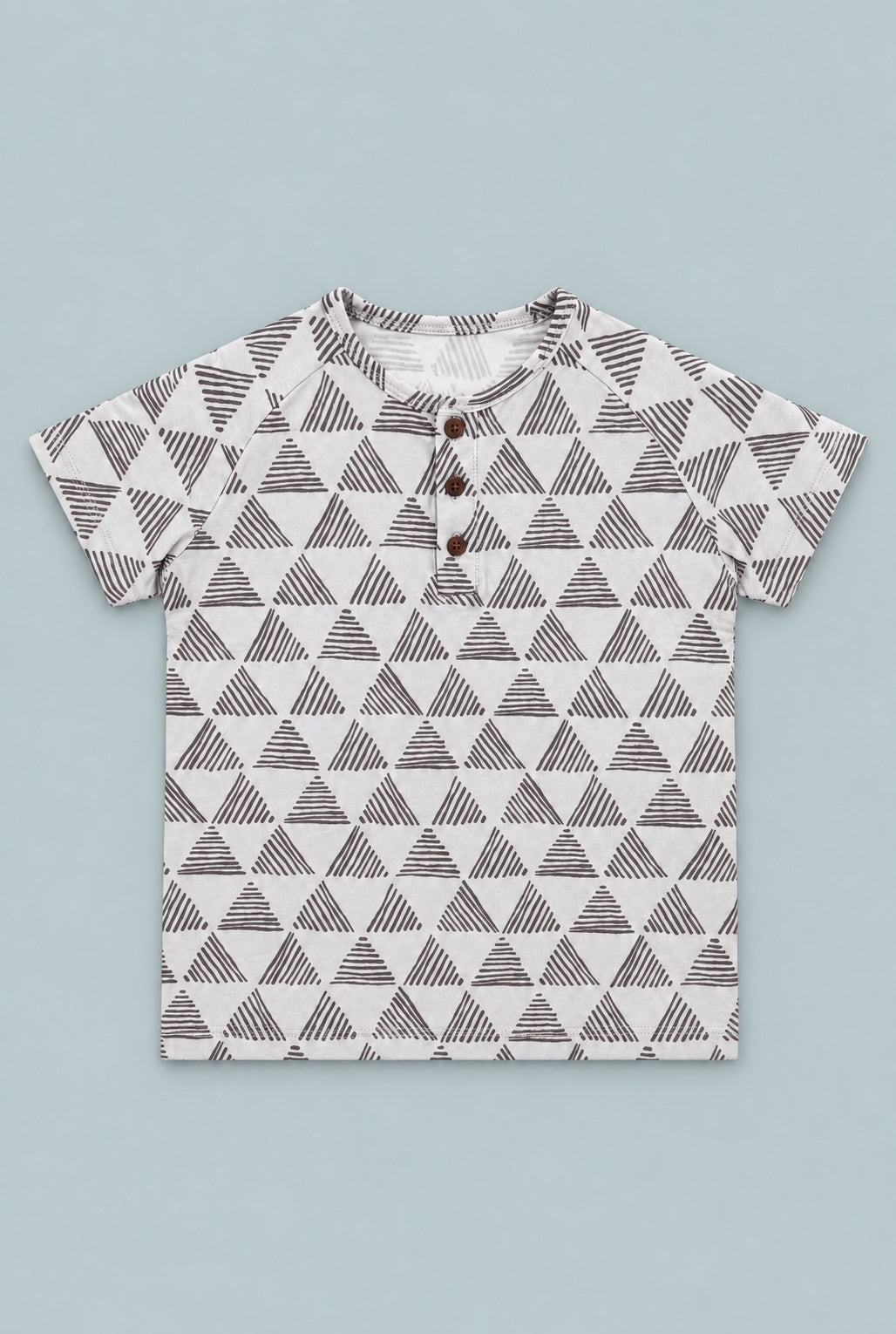 Raglan Henley Short Sleeve - Geo Triangle