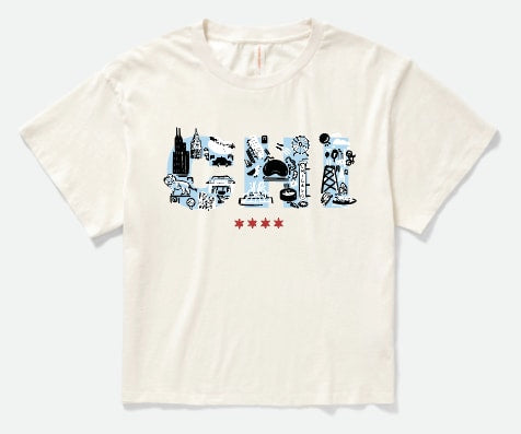 CHI Flag Relaxed Tee - Stone