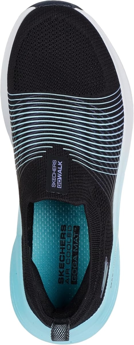 Go Walk Max Walker Sally Sneaker - Black/Aqua