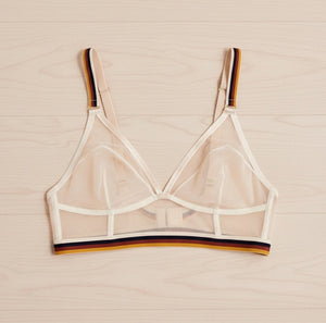 Adulting Isn't A Crime Longline Triangle Bra - Ivory