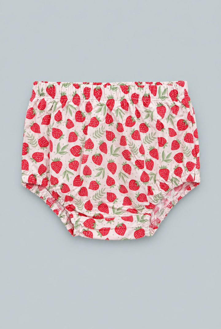 Ruffle Dress With Bloomer - Strawberry Basil