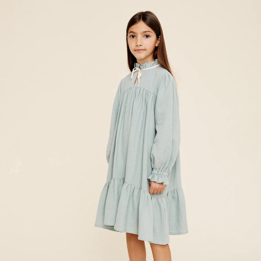 Agatha Dress - Aqua Grey Dresses + Skirts Liilu 