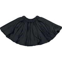Girls Quilted Nylon Skirt - Black