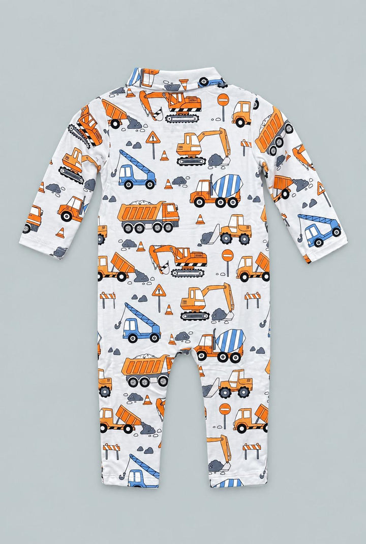 Long Sleeve Polo Romper - Uncle Kev
