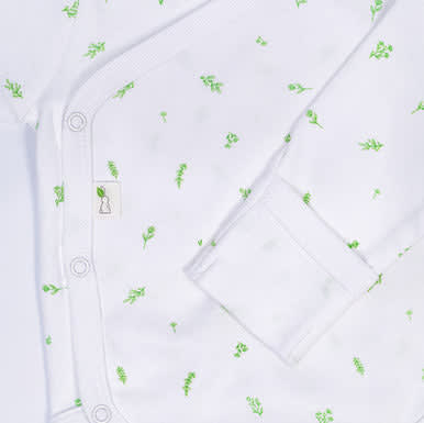 Bundle Of Joy Wrap Interlock Bodysuit - Innocence White