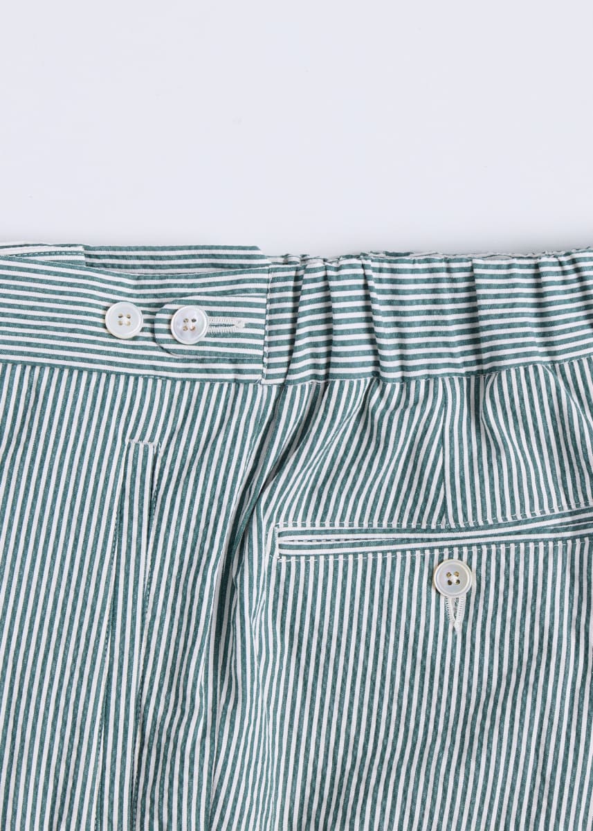 Seersucker Trouser - Green