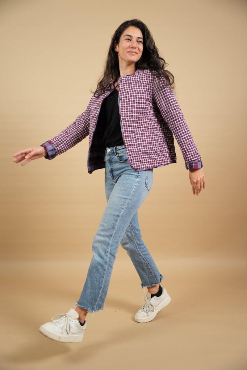 Adult Jacket - Purple Tartan Quilt