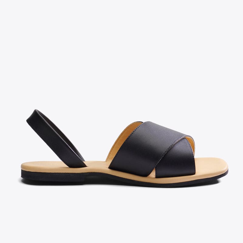 All-Day Cross Strap Sandal - Black
