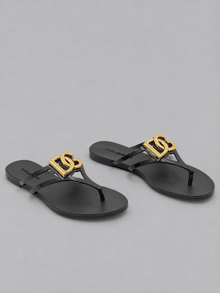 Beachwear Sandals - Black/Gold