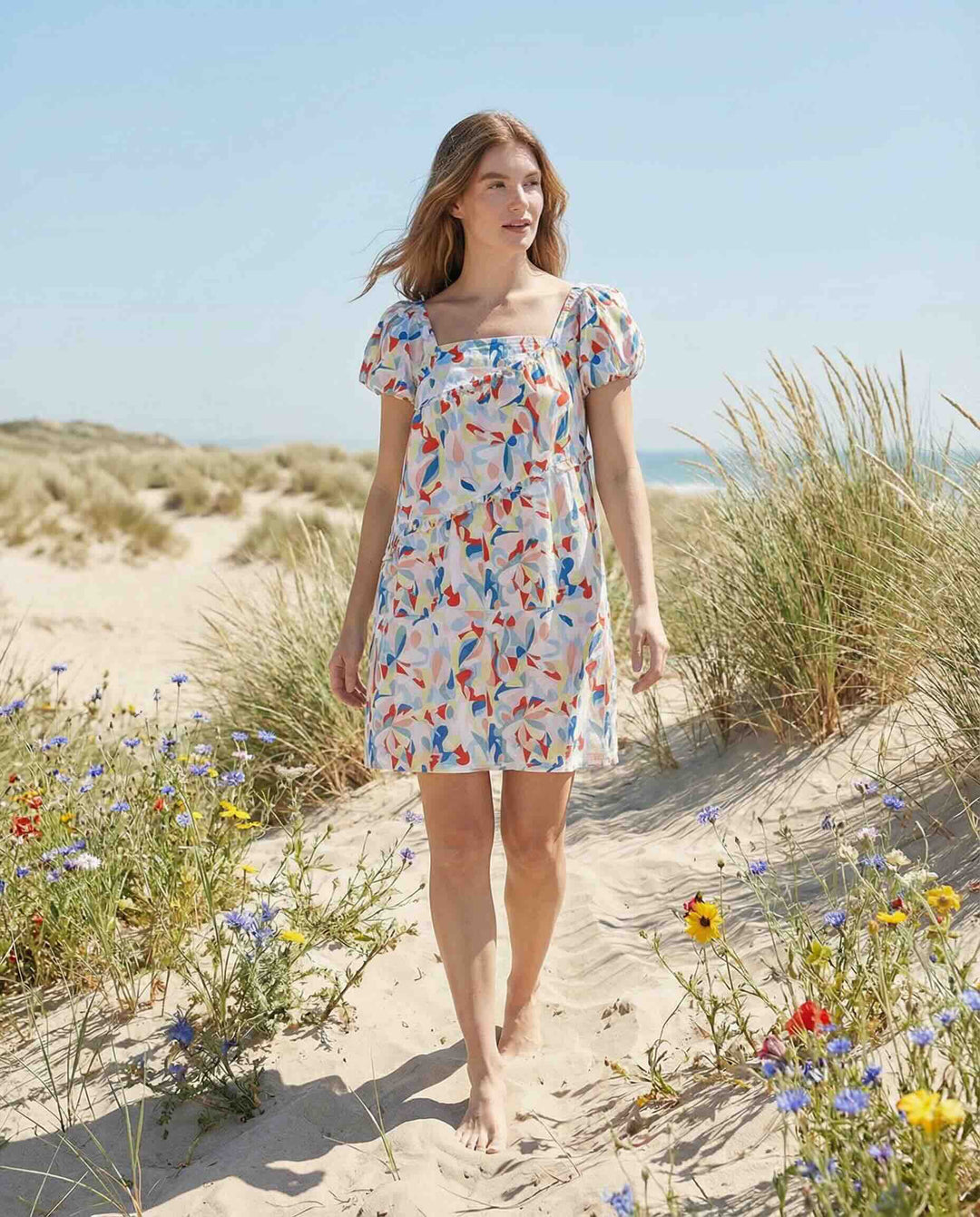 Amelie Dress - Joyful Swirl