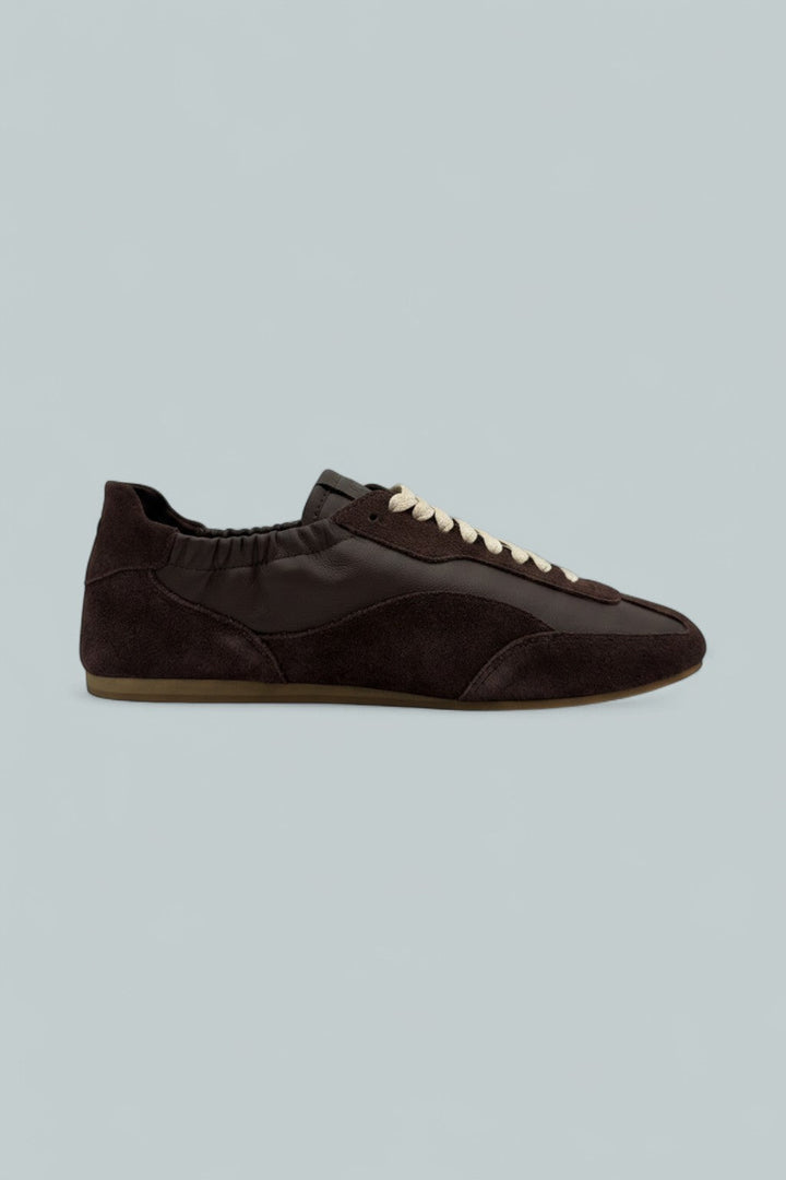 Georgie Leather Combo Sneakers - Cacao