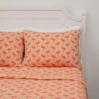 Flat Sheet Twin - Flamingo Peach