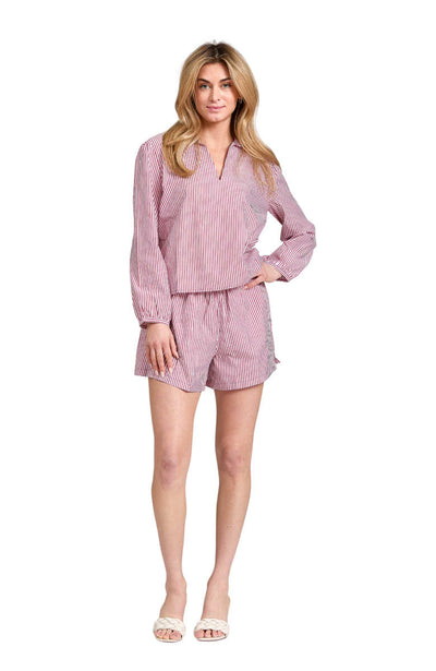 Hailey Top - Red Stripe