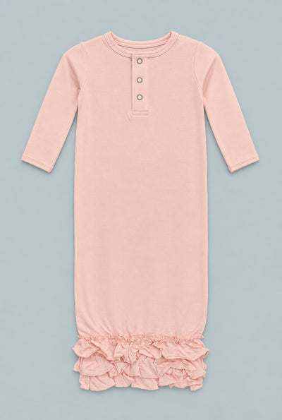 Ruffle Gown - Pink Blush