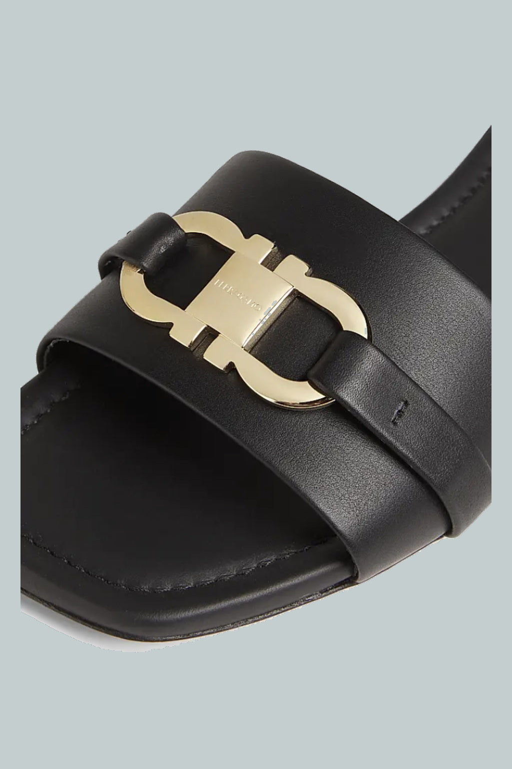 Leah Gancini Slide Sandals - Black