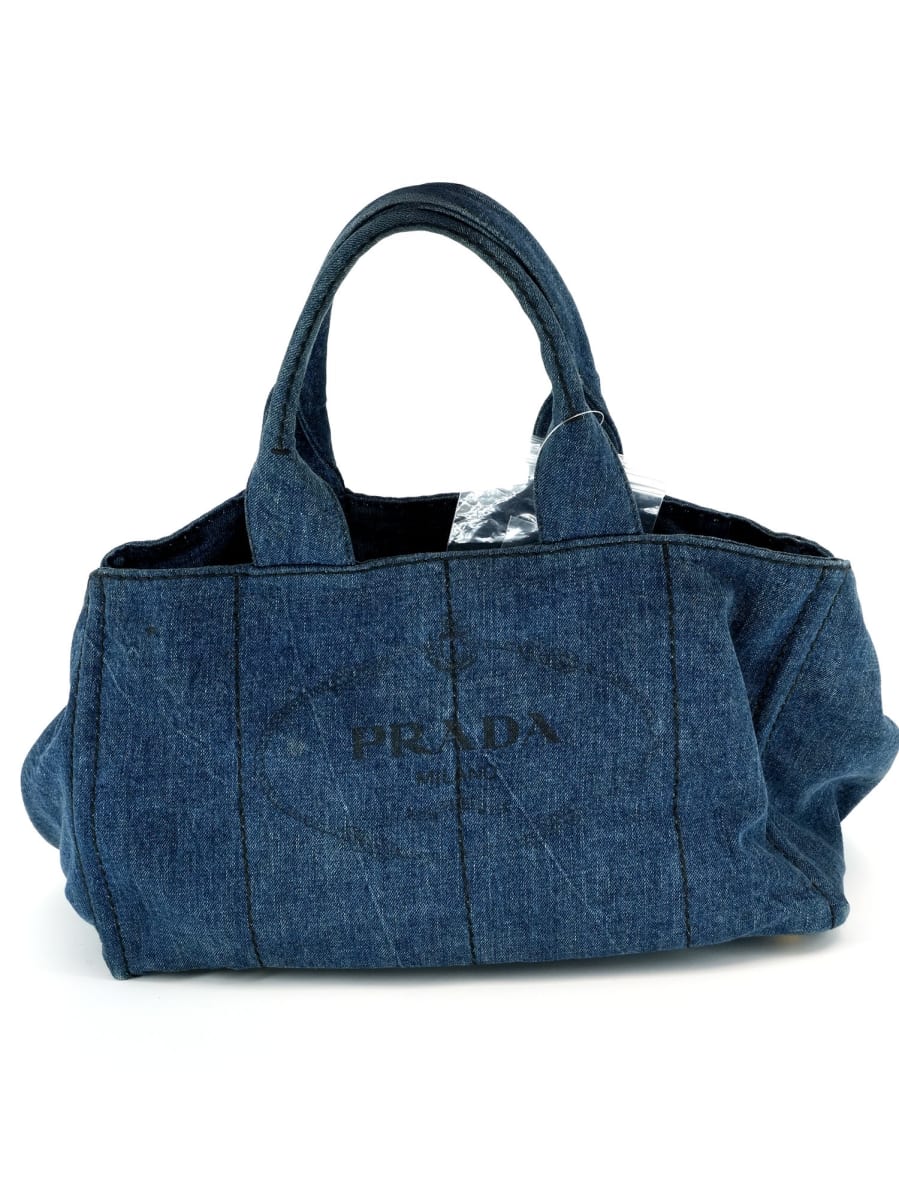 Pre-Owned Prada Medium Canapa Tote - Denim