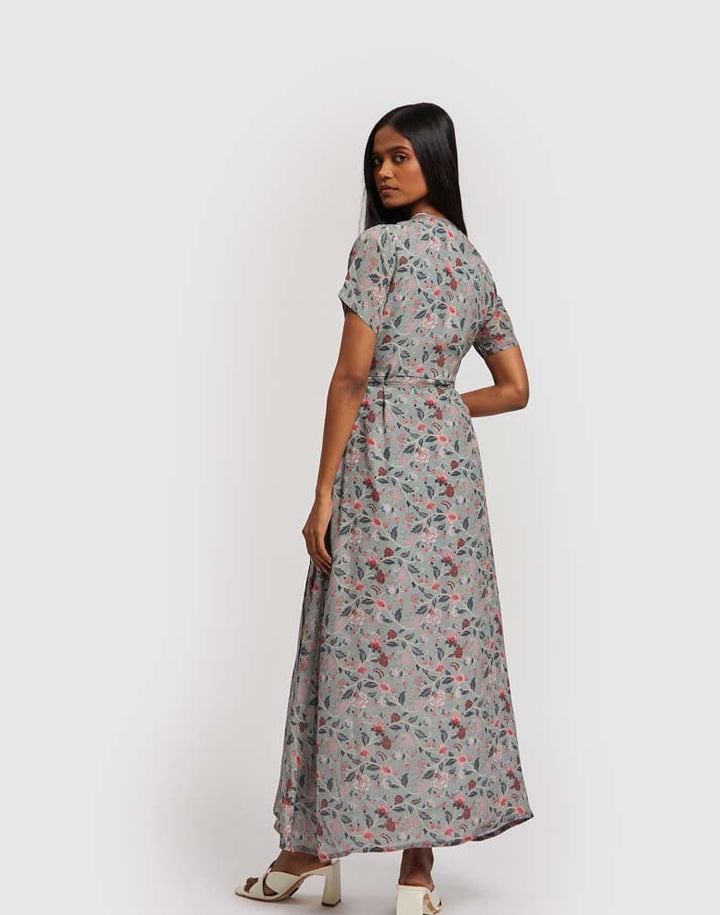 Maxi Wrap Dress - Green