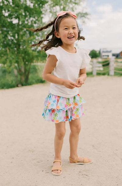Ruffle Skort Palm Tree