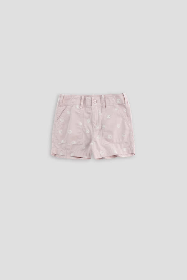 Surplus Short Shorts (Peace Sign) - Petal Pink
