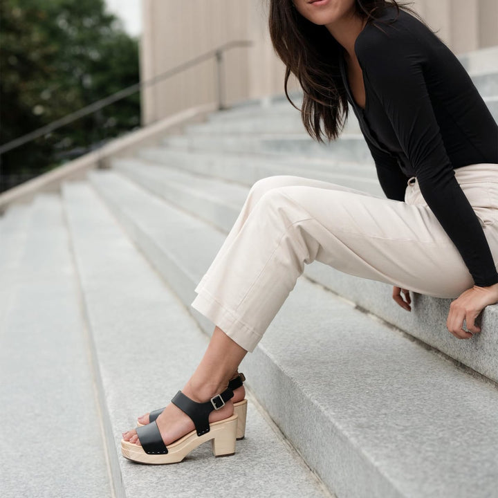 All-Day Open Toe Clog - Black - FINAL SALE