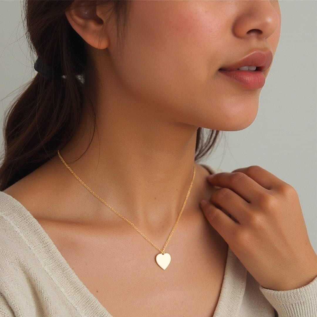 Single Hearted Girl White Necklace Magnetic Clasp Jewelry for Self Love