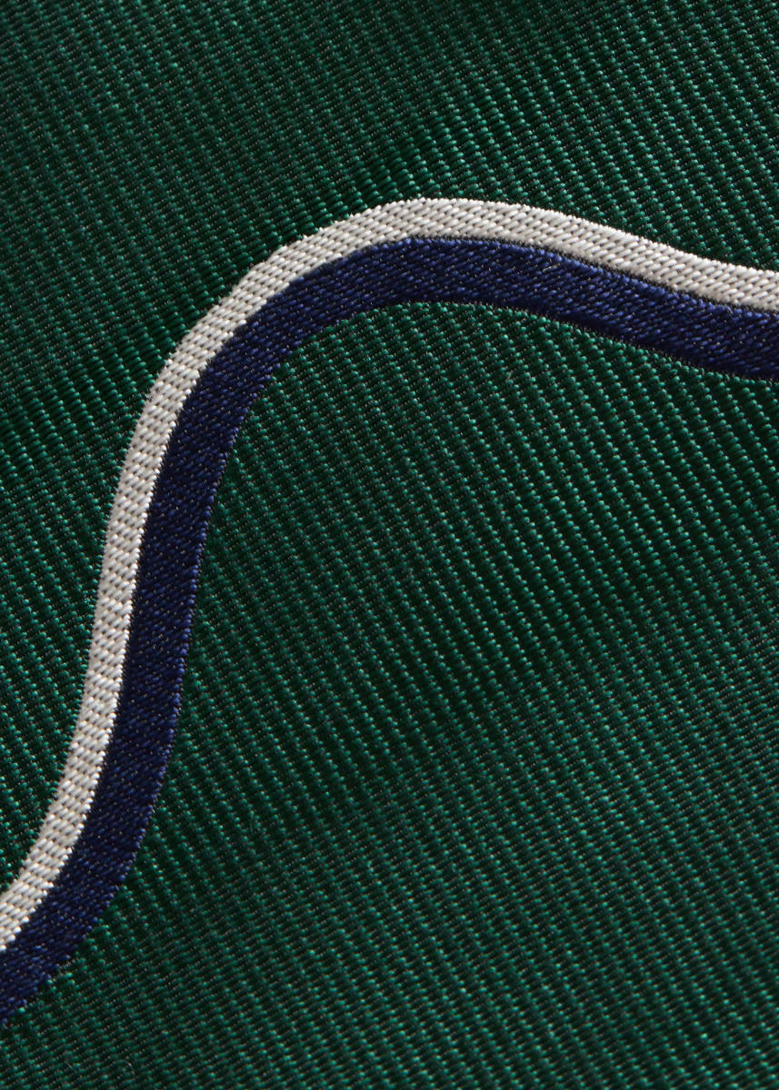 3 Tone Wave Deco Woven - Green