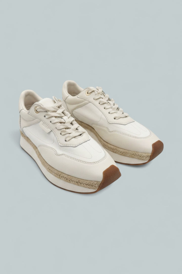 Ivone Platform Sneakers - White Leather