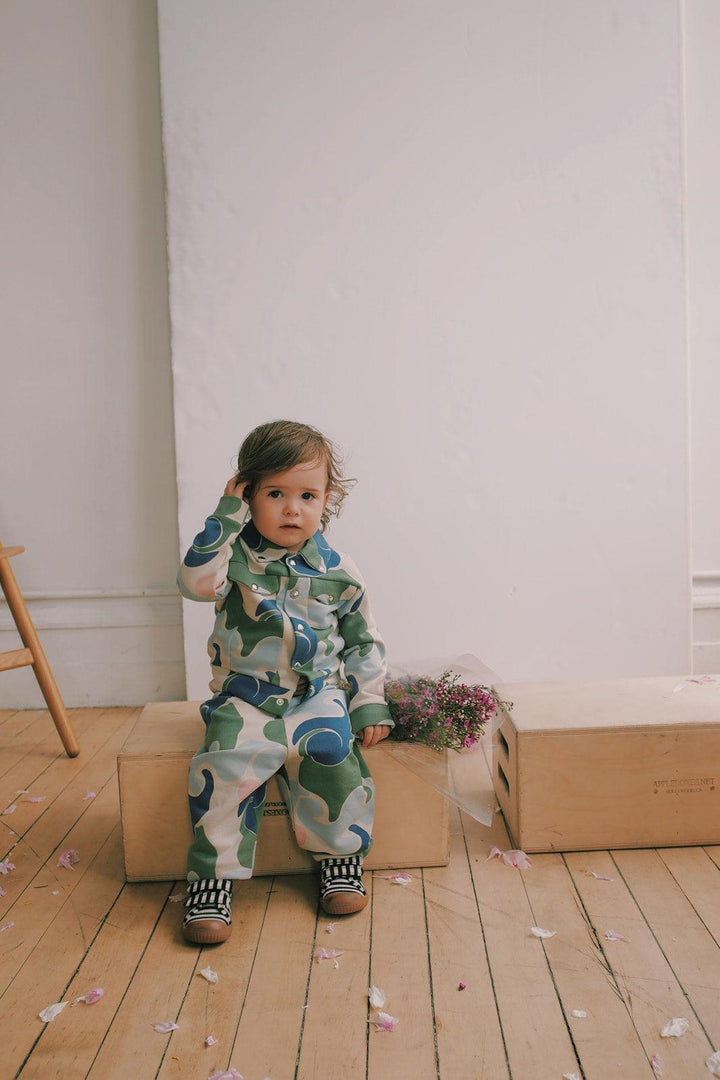 Organic Pima Cotton Kids Sweatpants - Wave