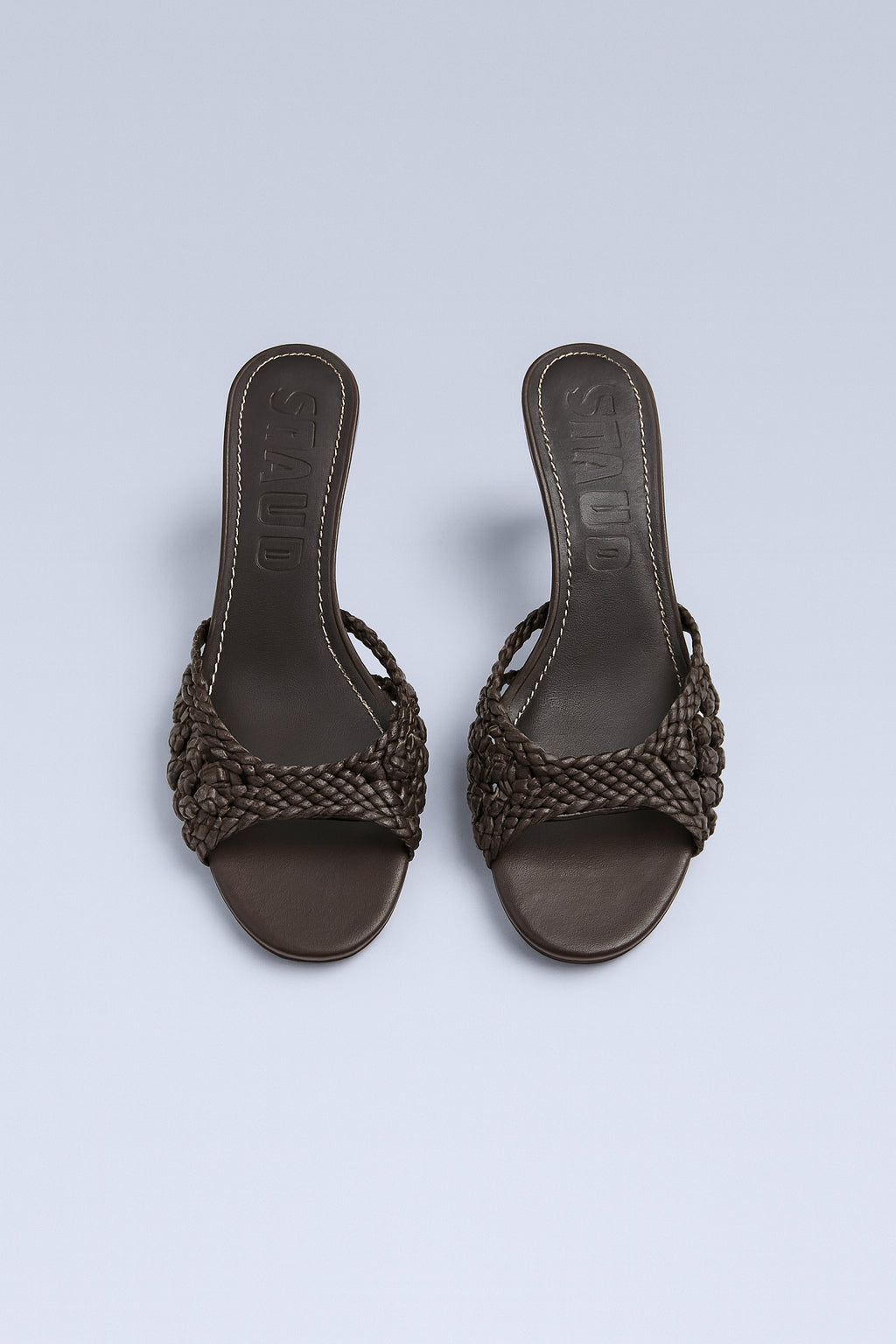 Brigitte Knotted Woven Mules - Espresso