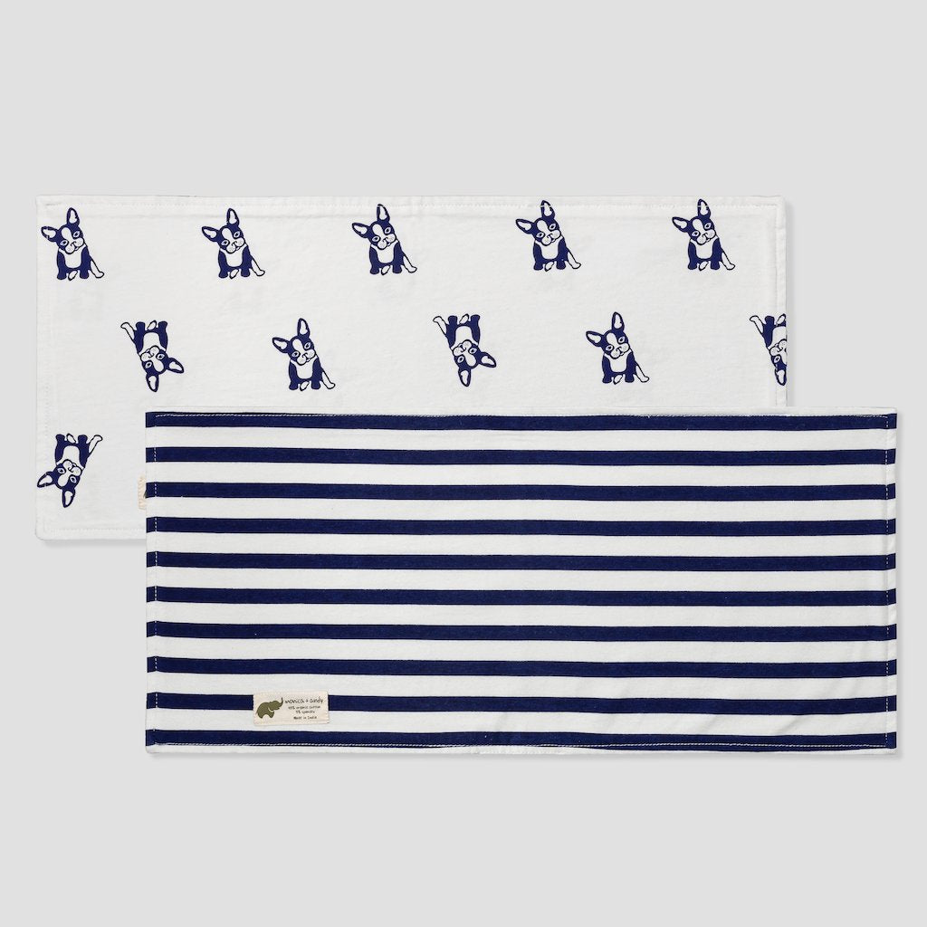 2 Pack Burp Bundle - Navy Stripes