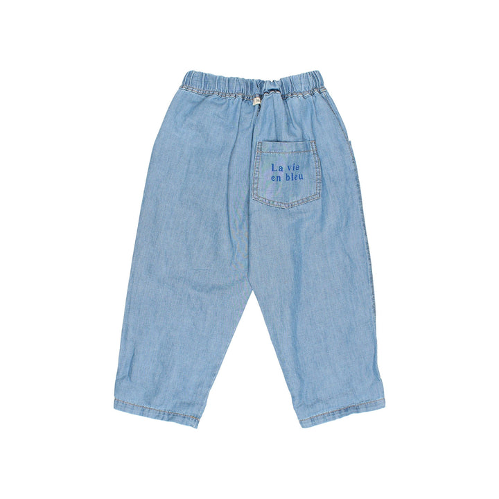 Denim Linen Pants - Denim