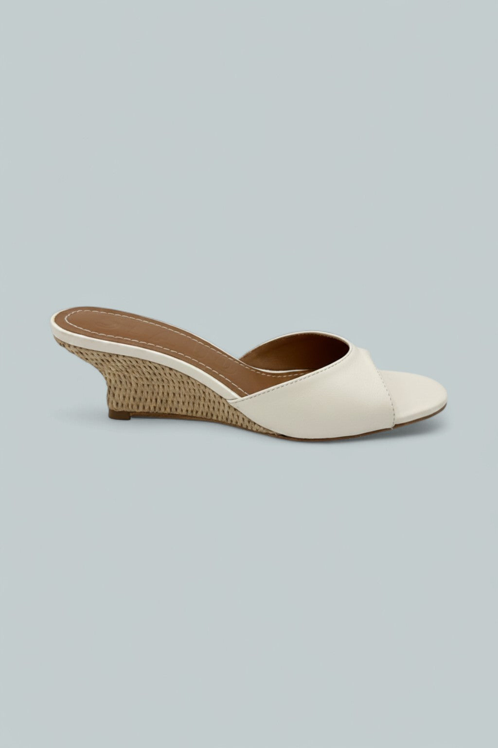 Women's Brigitte Leather Wedge Sandals - Paper Natural