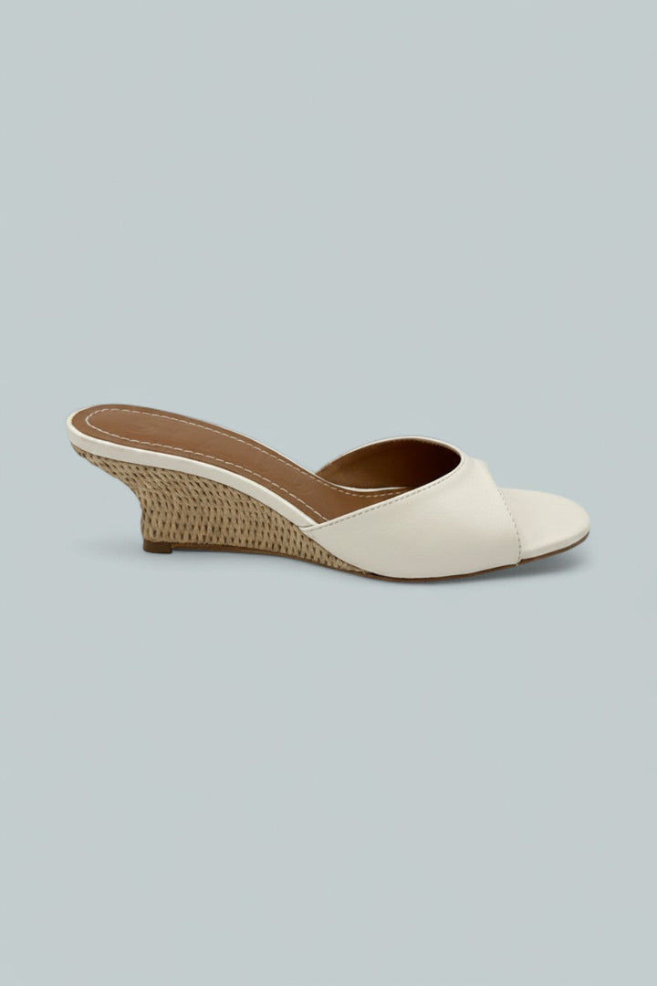 Women's Brigitte Leather Wedge Sandals - Paper Natural