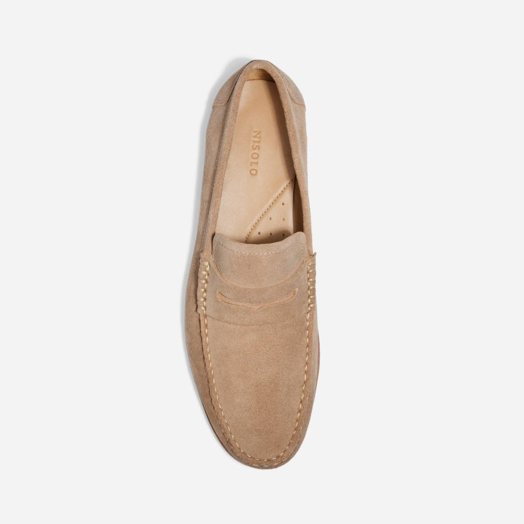 Leo Penny Loafer - Linen Suede