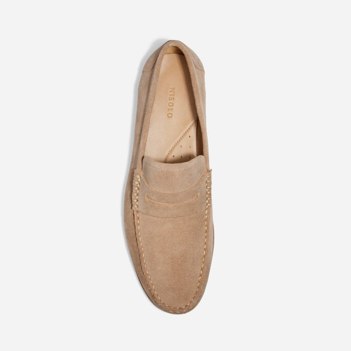 Leo Penny Loafer - Linen Suede