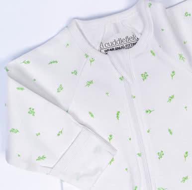 Bundle Of Joy Onesie Interlock Sleepsuit - Innocence White