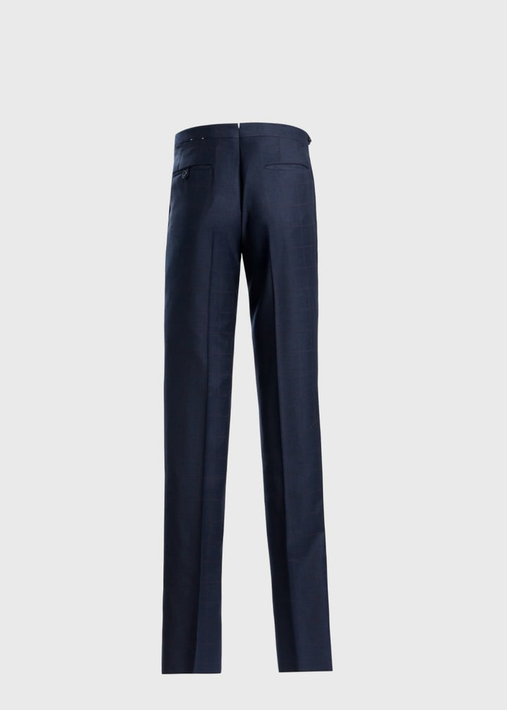 All Year Wool Windowpane Suit - Slate Blue