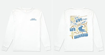 Rocky Mountains Live Life Long Sleeve Tee - White