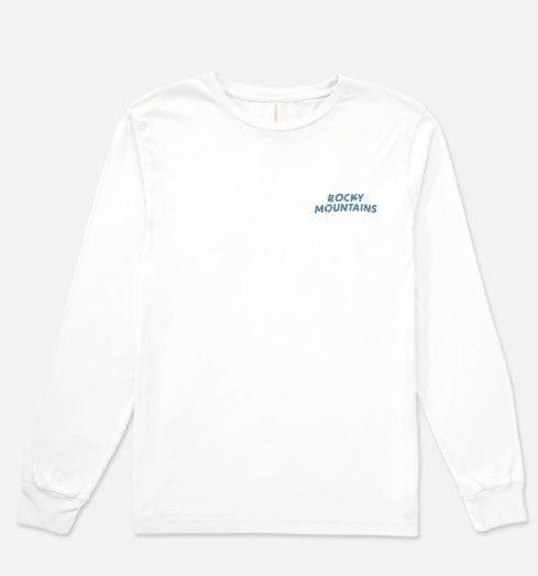 Rocky Mountains Live Life Long Sleeve Tee - White