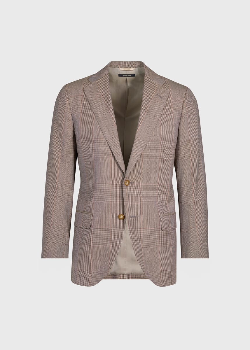 Wool Plaid Suit - Brown - Suit