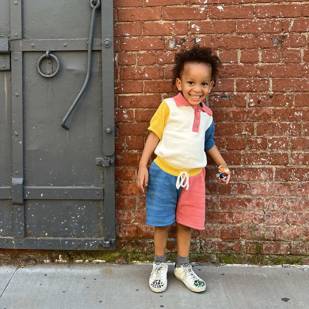 Atlas Colorblocked Organic Cotton Short Sleeve Polo Shirt