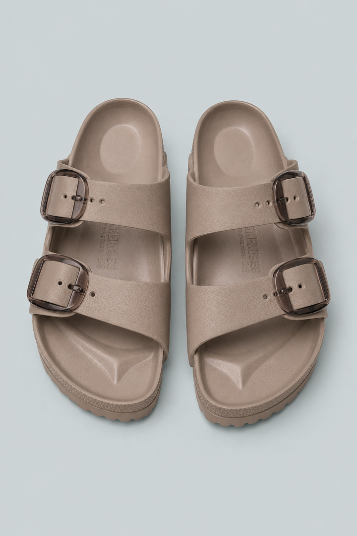 Arizona Eva Big Buckle Women’s Sandals - Grey - 9 - Sandal